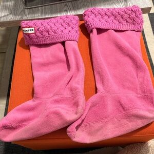 Hunter Boot Fleece Sock Liners – Pink – Fair/Good Condition
